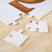 Golden "3-D" Alpha- en Omega-symbool Legpuzzel (Zijkant)