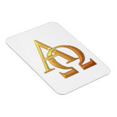 Golden "3-D" Alpha- en Omega-symbool Magneet (Rechterzijde)