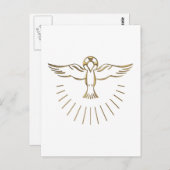 Golden "3-D" Ascent van de Heilige Geest Briefkaart (Voorkant / Achterkant)