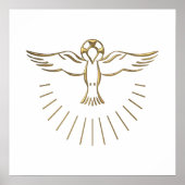 Golden "3-D" Ascent van de Heilige Geest Poster (Voorkant)