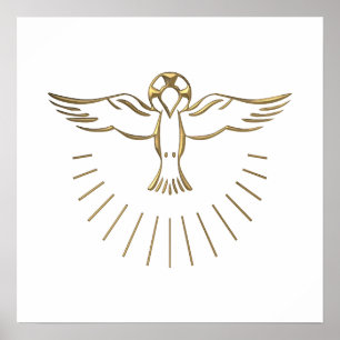 Golden "3-D" Ascent van de Heilige Geest Poster