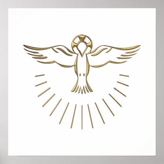 Golden "3-D" Ascent van de Heilige Geest Poster (Voorkant)