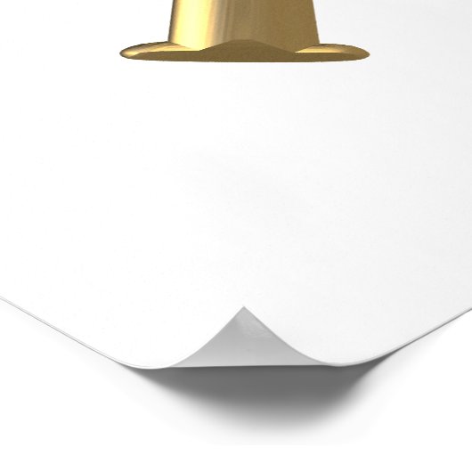 Golden "3-D" Baptismal Cross Poster (Hoek)