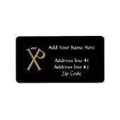 Golden "3-D" Chi-Rho 3 Etiket (Voorkant)