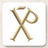 Golden "3-D" Chi-Rho 3 Onderzetter (Voorkant)