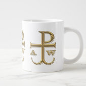 Golden "3-D" Chi-Rho met Anchor Grote Koffiekop (Rechts)