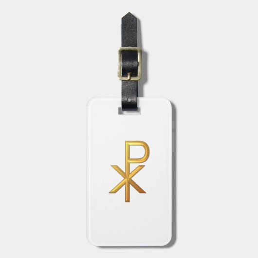 Golden "3-D" Chiro Bagagelabel (Voorkant verticaal)