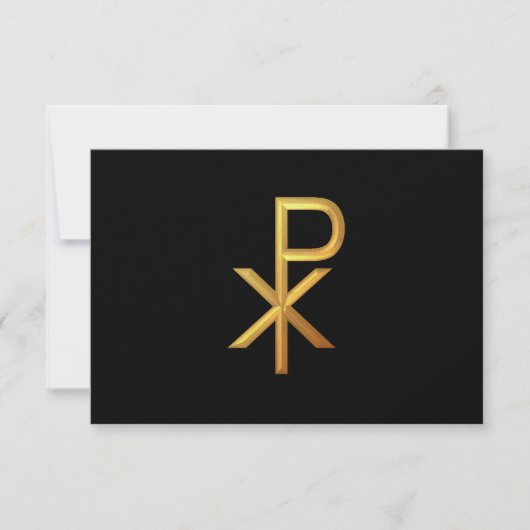 Golden "3-D" Chiro RSVP Kaartje (Voorkant)
