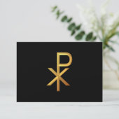 Golden "3-D" Chiro RSVP Kaartje (Staand voorkant)