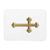 Golden "3-D" Cross 2 Magneet (Horizontaal)
