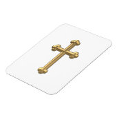 Golden "3-D" Cross 2 Magneet (Linkerzijde)