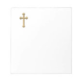 Golden "3-D" Cross 2 Notitieblok (Voorkant)