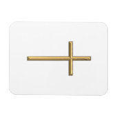 Golden "3-D" Cross Magneet (Horizontaal)