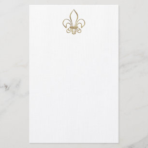 Golden "3-D" Fleur-de-lis Briefpapier
