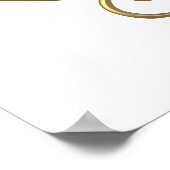 Golden "3-D" Fleur-de-lis Poster (Hoek)