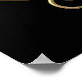 Golden "3-D" Fleur-de-lis Poster (Hoek)