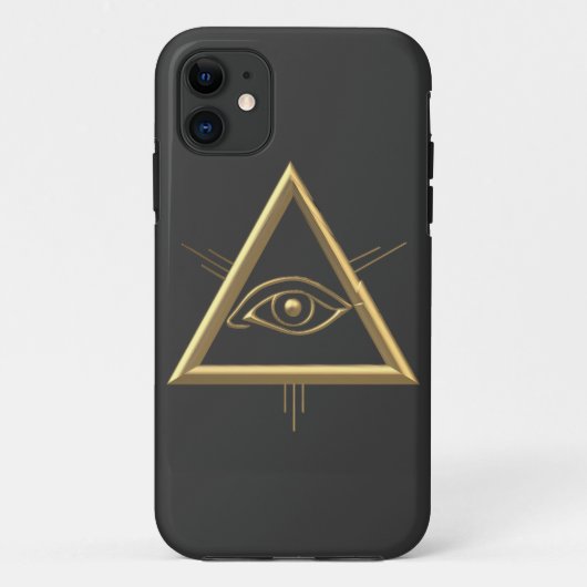 Golden "3-D" Gods Oogsymbool Case-Mate iPhone Case (Achterkant)