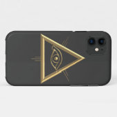 Golden "3-D" Gods Oogsymbool Case-Mate iPhone Case (Achterkant (horizontaal))