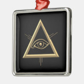 Golden "3-D" Gods Oogsymbool Metalen Ornament (Links)