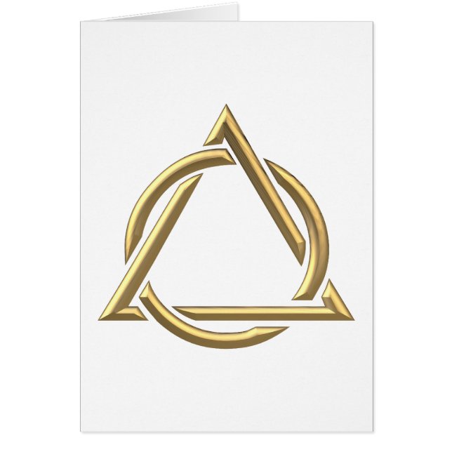 Golden "3-D" Heilig driedaags Symbool (Voorkant)