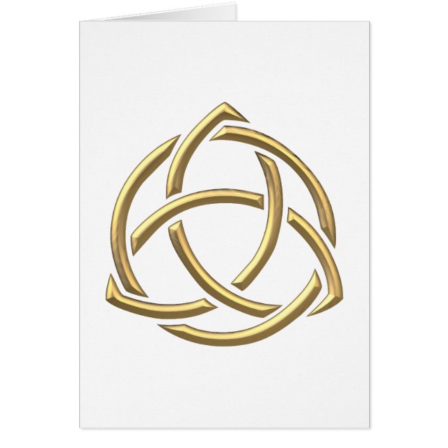 Golden "3-D" Heilig driedaags Symbool 2 (Voorkant)