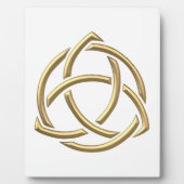 Golden "3-D" Heilig driedaags Symbool 2 Fotoplaat (Voorkant)