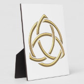 Golden "3-D" Heilig driedaags Symbool 2 Fotoplaat (Zijkant)