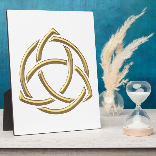 Golden "3-D" Heilig driedaags Symbool 2 Fotoplaat (Zijkant)