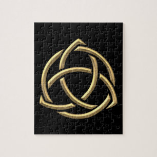 Golden "3-D" Heilig driedaags Symbool 2 Legpuzzel
