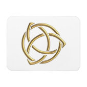 Golden "3-D" Heilig driedaags Symbool 2 Magneet (Horizontaal)