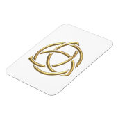 Golden "3-D" Heilig driedaags Symbool 2 Magneet (Linkerzijde)