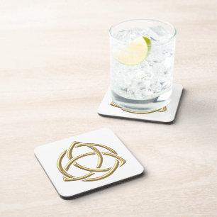 Golden "3-D" Heilig driedaags Symbool 2 Onderzetter