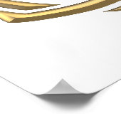 Golden "3-D" Heilig driedaags Symbool 2 Poster (Hoek)