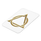 Golden "3-D" Heilig driedaags Symbool Magneet (Linkerzijde)