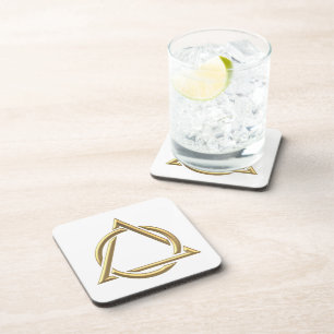 Golden "3-D" Heilig driedaags Symbool Onderzetter