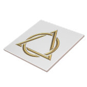 Golden "3-D" Heilig driedaags Symbool Tegeltje (Zijkant)