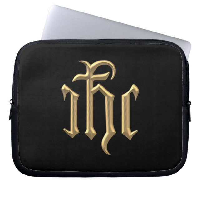 Golden "3-D" IHC Laptop Sleeve (Voorkant)