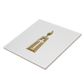 Golden "3-D"-kaars Tegeltje (Zijkant)