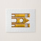 Golden "3-D" kathedraal 2 Legpuzzel (Horizontaal)