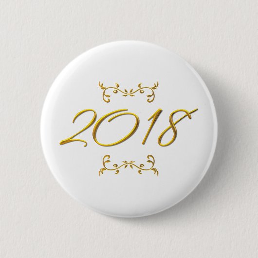 Golden 3-D Kijk 2018 Ronde Button 5,7 Cm (Voorkant)