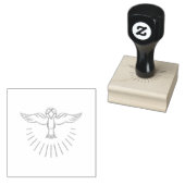 Golden 3-D Kijk Ascent van de Heilige Geest Rubberstempel (Gestempeld)