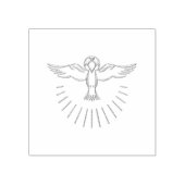 Golden 3-D Kijk Ascent van de Heilige Geest Rubberstempel (Afrduk)