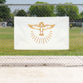 Golden 3-D Kijk Ascent van de Heilige Geest Spandoek (Insitu)