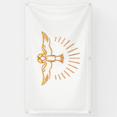 Golden 3-D Kijk Ascent van de Heilige Geest Spandoek (Verticaal)