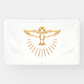 Golden 3-D Kijk Ascent van de Heilige Geest Spandoek (Horizontaal)