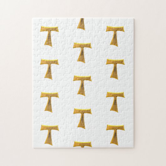 Golden 3-D Kijk Franciscan Tau Cross Legpuzzel (Verticaal)