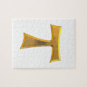 Golden 3-D Kijk Franciscan Tau Cross Legpuzzel (Horizontaal)