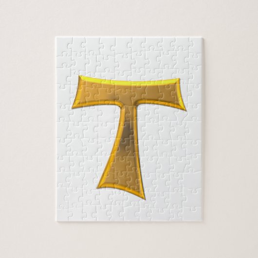 Golden 3-D Kijk Franciscan Tau Cross Legpuzzel (Verticaal)