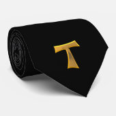 Golden 3-D Kijk Franciscan Tau Cross Stropdas (Opgerold)