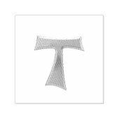 Golden 3-D Kijk Franciscan Tau Cross Zelfinktende Stempel (Design)